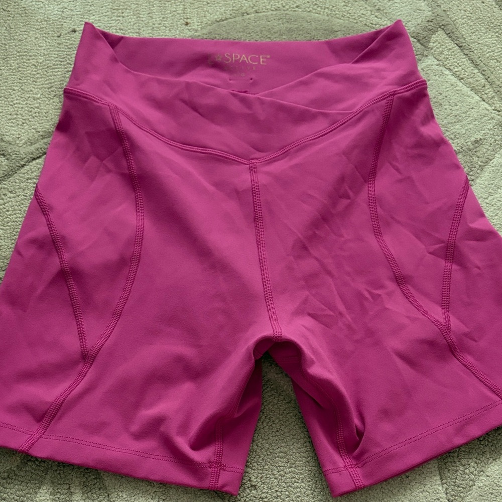 L*Space Women's Fuchsia Bike Shorts